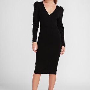 Puff Sleeve Sweater Dress